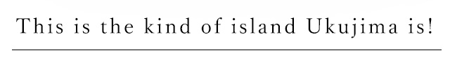 This is the kind of island Ukujima is!