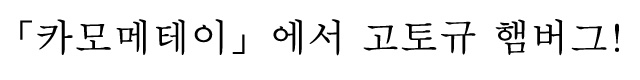 「카모메테이」에서 고토규 햄버그!