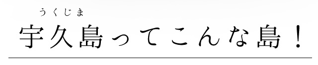 宇久島ってこんなところ