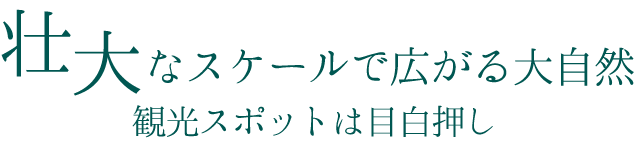 壮大なスケールで広がる大自然