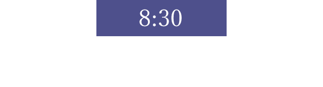 8:30　チェックアウト